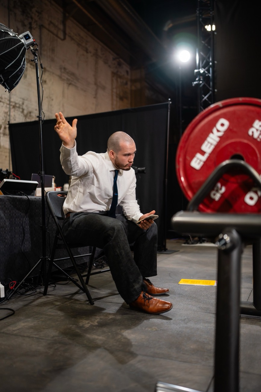 Leon beim Powerlifting-Wettkampf